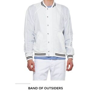 Band of Outsiders White Bomber Jacket